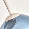 Sand Cluster Ceiling Light Koyoto with blue, green, clear and coppery glass shades