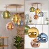 Koyoto 4-light round ceiling light with globe shades, ø 38 cm, E14, retro style