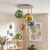 Koyoto 4-light round ceiling light with globe shades, ø 38 cm, E14, retro style