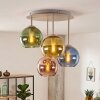 Koyoto 4-light round ceiling light with globe shades, ø 38 cm, E14, retro style
