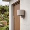 Tamarin LED outdoor wall light with motion sensor, adjustable up-down beam