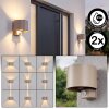 Tamarin LED outdoor wall light with motion sensor, up down wall light set of 2