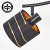 Alsen 2-light adjustable ceiling spotlight with retro slotted shades, E14