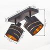 Alsen 2-light ceiling spotlight with cylindrical cut-out shade design, E14, modern