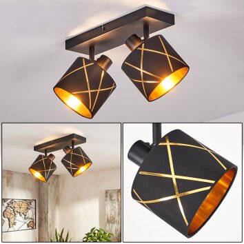 Opatija 2-Light Ceiling Spotlight with Rotating Geometric Shades for Living Room