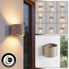 Tamarin modern round LED outdoor wall light for front door with up and down beam