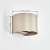 Tamarin modern round LED outdoor wall light for front door with up and down beam