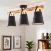 Andian 3-light ceiling light for dining room, elongated rail with cone shades