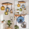 Koyoto modern boho globe ceiling light, 4-light E14 fitting for living room