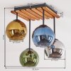 Koyoto modern boho globe ceiling light, 4-light E14 fitting for living room