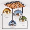 Koyoto 4-light ceiling light with globe shades, E14, boho retro design