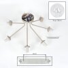 Modern globe light Gastor with seven clustered clear glass shades, diameter 82 cm, E14