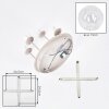 Modern cluster globe light Gastor with four clear glass shades, ø 15 cm