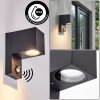 Kingstown outdoor wall light with motion sensor, GU10, modern rectangular box
