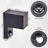 Kingstown outdoor wall light with motion sensor, GU10 porch light set of 2