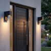 Modern outdoor wall light Kingstown, set of 2 with angular housing and motion sensor