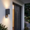 Kingstown outdoor wall light with motion sensor, 2-light up-down facade lamp