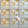 LED Ceiling Light Seloria, tiered ring, faceted amber and clear glass, 2700–6000 Kelvin