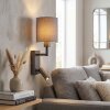 Turil LED wall reading light for bed with fabric shade and rotatable reading arm
