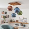 Koyoto 4-light globe ceiling light, modern vintage fixture for living room