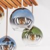Globe light Koyoto with four colourful glass shades, ø 15 cm, for the dining table