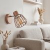 Keldor reading wall light with adjustable cage shade and on/off switch