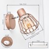 Keldor reading wall light with adjustable cage shade and on/off switch