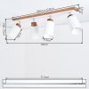 Alvorn 4-light adjustable ceiling spotlight, E27, for dining room and hallway