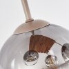 Koyoto 4-light semi-flush ceiling light with globe shades, Boho retro fixture