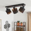 Alsen 3-light E14 ceiling spotlight with adjustable honeycomb cut-out shades