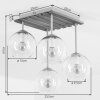 Koyoto 4-light globe ceiling light with staggered shades for living room