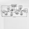Chehalis round globe ceiling light, 12-light G9 fitting, Ø 76 cm, retro