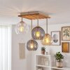 Koyoto 4-light ceiling light with globe shades, retro ceiling lamp for dining room
