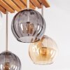 Koyoto 4-light ceiling light with globe shades, retro ceiling lamp for dining room