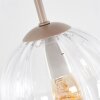Koyoto 4-light dining room ceiling light with ribbed globe shades, E14
