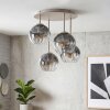 Koyoto globe ceiling light, 4-light round ceiling fixture Ø 38 cm, E14, vintage