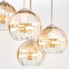 Koyoto 4-light globe ceiling light, round 38 cm, for living room and dining room