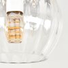 Koyoto ceiling light, 5-light E14 semi flush mount with ribbed globe shades