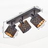 Tallaboa modern adjustable 3-light ceiling light with cylindrical lattice shades