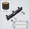 Tallaboa modern adjustable 3-light ceiling light with cylindrical lattice shades