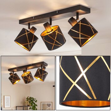 Opatija 3-Light Ceiling Spotlight with Rotating Geometric Drum Shades for Living Room
