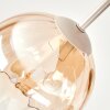 Koyoto 5-light ceiling light with staggered ribbed globe shades, E14