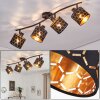 Alsen 4-way ceiling spotlight bar with adjustable honeycomb cut-out shades