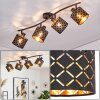 Tallaboa 4-light ceiling light, adjustable spot heads with lattice shades