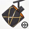 Opatija ceiling spotlight with 4 separately rotating spot heads, cross-line shades