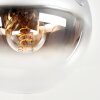 Gastor 5-light ceiling light with globe shades, retro dining room lamp