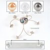Chehalis globe ceiling light, 6-light round ceiling lamp in retro style, Ø 58 cm
