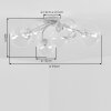 Chehalis globe ceiling light, 6-light round design, ø 64 cm, G9