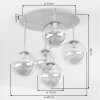 Chehalis 5-light globe ceiling light for living room, modern retro, G9, Ø 45 cm