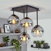 Koyoto 4-light globe shade ceiling light, E14 retro-modern for living room